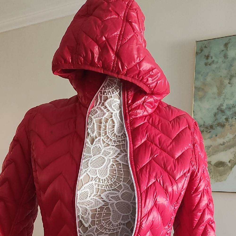 Women's Red Quilted Jacket